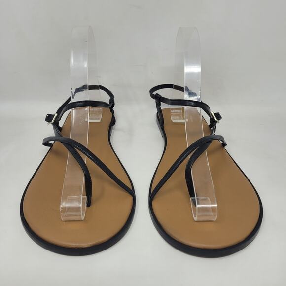 ATP Atelier All Tomorrows Parties Sandals IT40 US10 Black Leather Capri Flat NEW - Picture 5 of 15